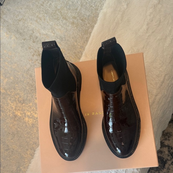 Loeffler Randall Croc-Embossed Boots - Picture 3 of 6